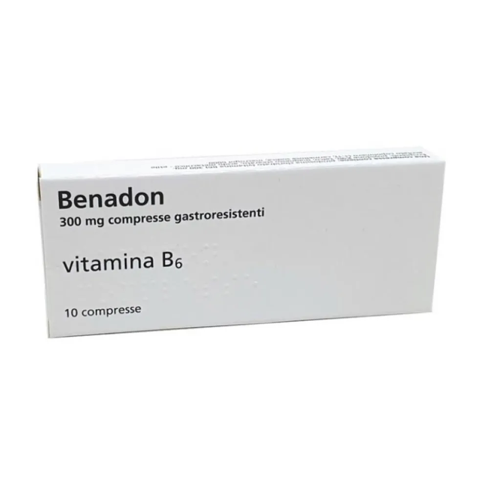 Benadon 300mg Vitamina B6, 10 Compresse Gastroresistenti