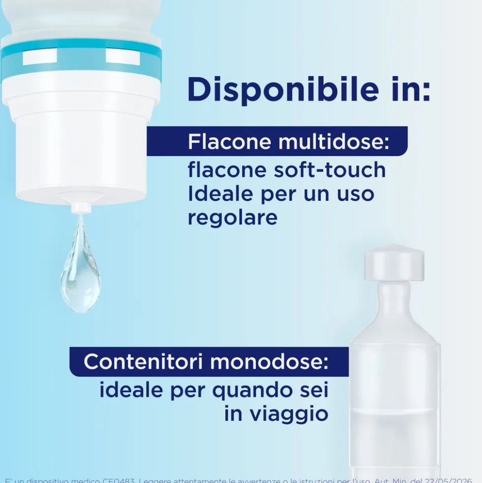 Bepanthenol Collirio lubrificante per la secchezza oculare, 20 fiale monodose da 0,5 ml