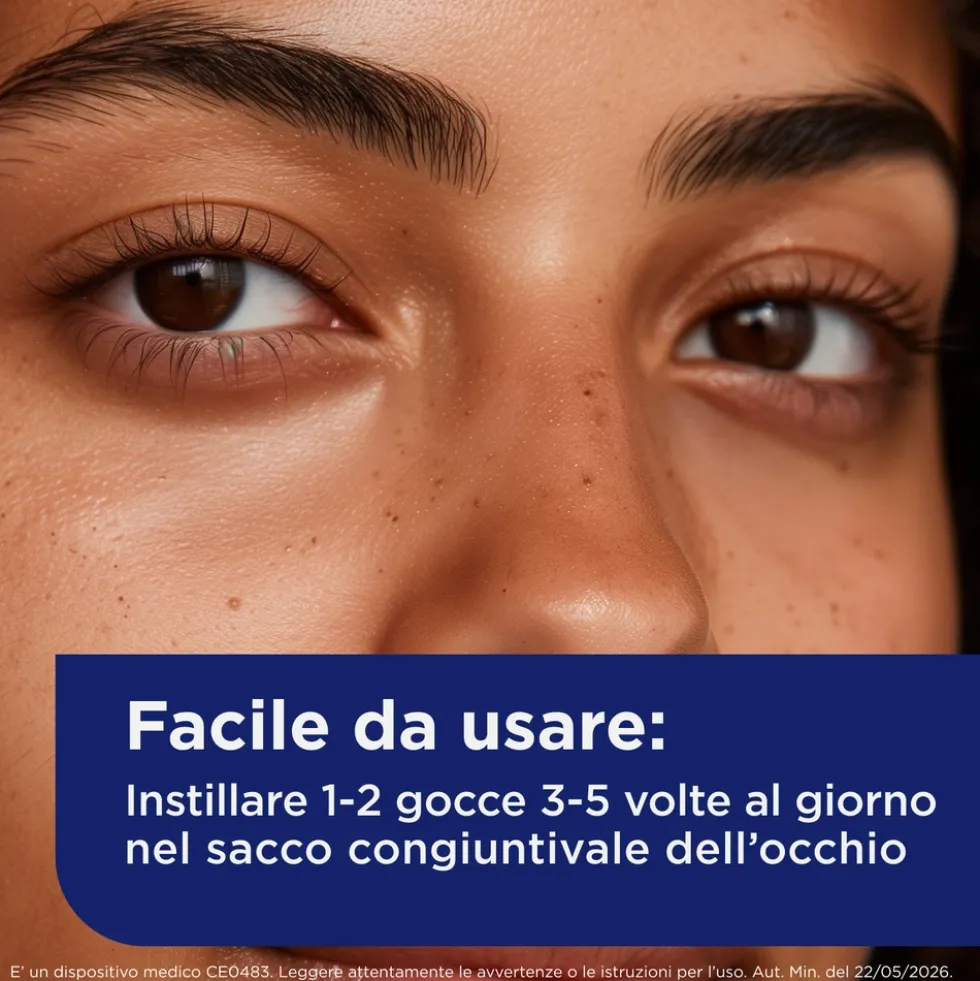 Bepanthenol Collirio lubrificante per la secchezza oculare, 20 fiale monodose da 0,5 ml