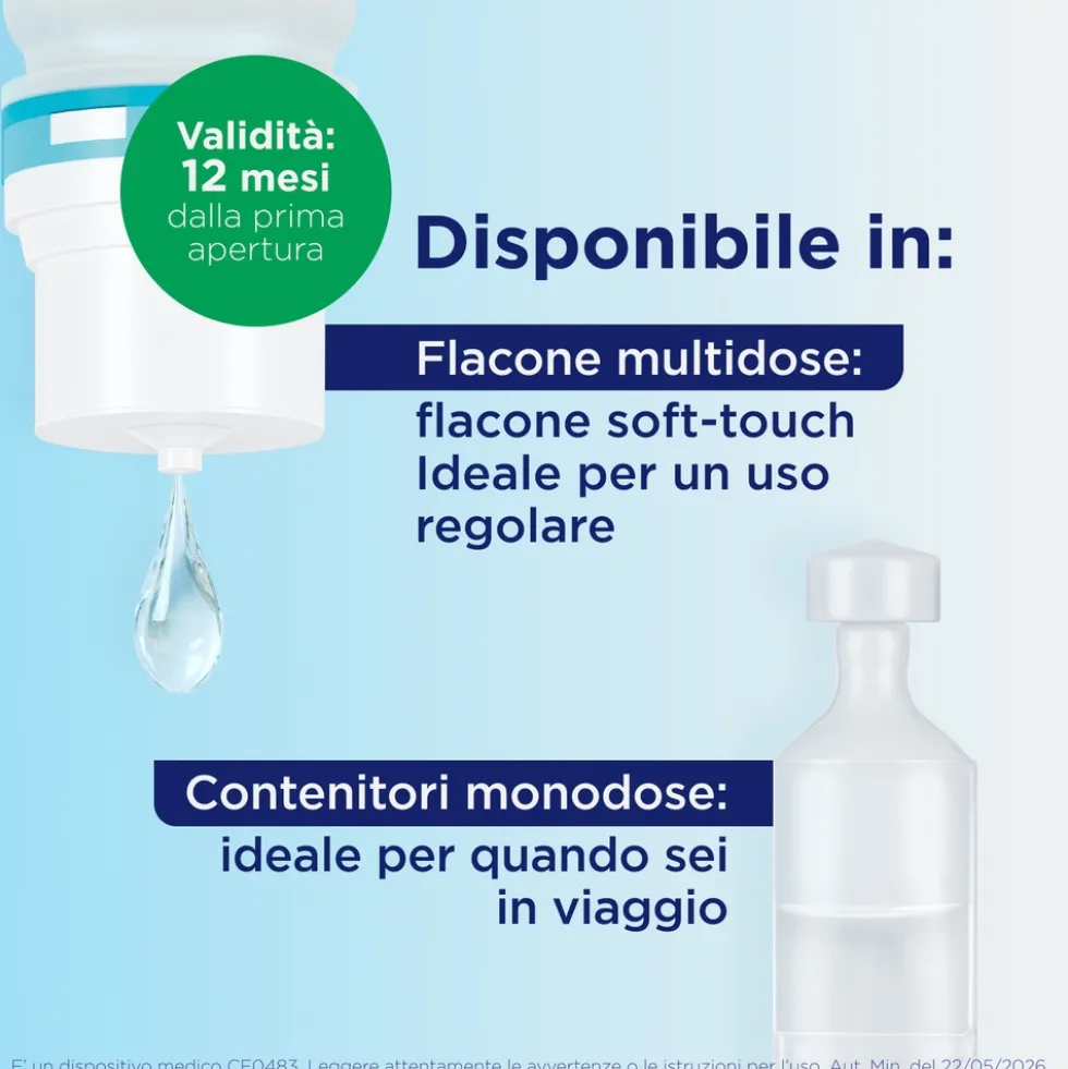 Bepanthenol Collirio Soluzione lubrificante senza conservanti per la secchezza oculare, 10 ml