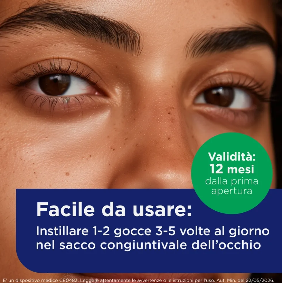 Bepanthenol Collirio Soluzione lubrificante senza conservanti per la secchezza oculare, 10 ml