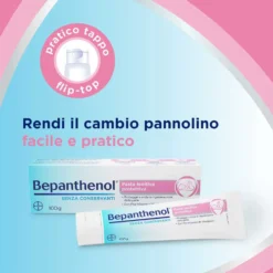 Bepanthenol Pasta Lenitiva e Protettiva Pasta per il Cambio Pannolino con Pantenolo, 100g