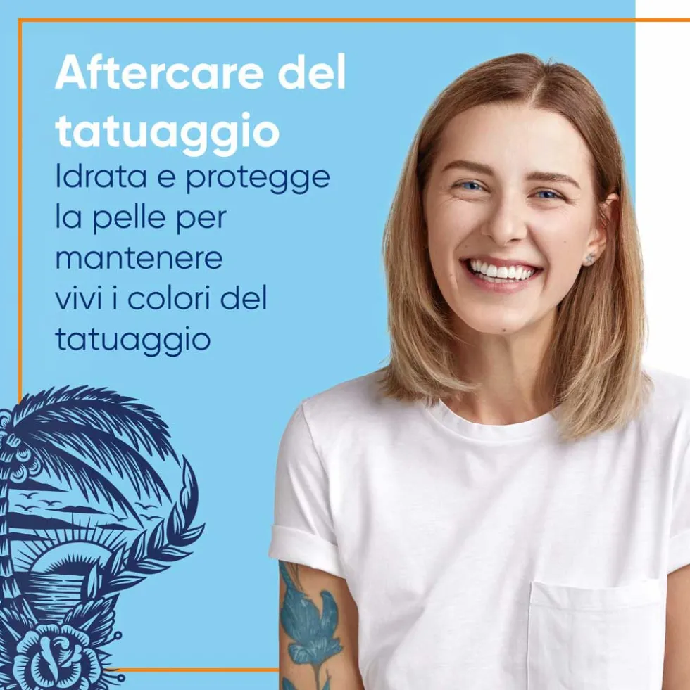 Bepanthenol Tattoo Crema Protezione Solare Molto Alta SPF50+ per Tatuaggio, 50ml