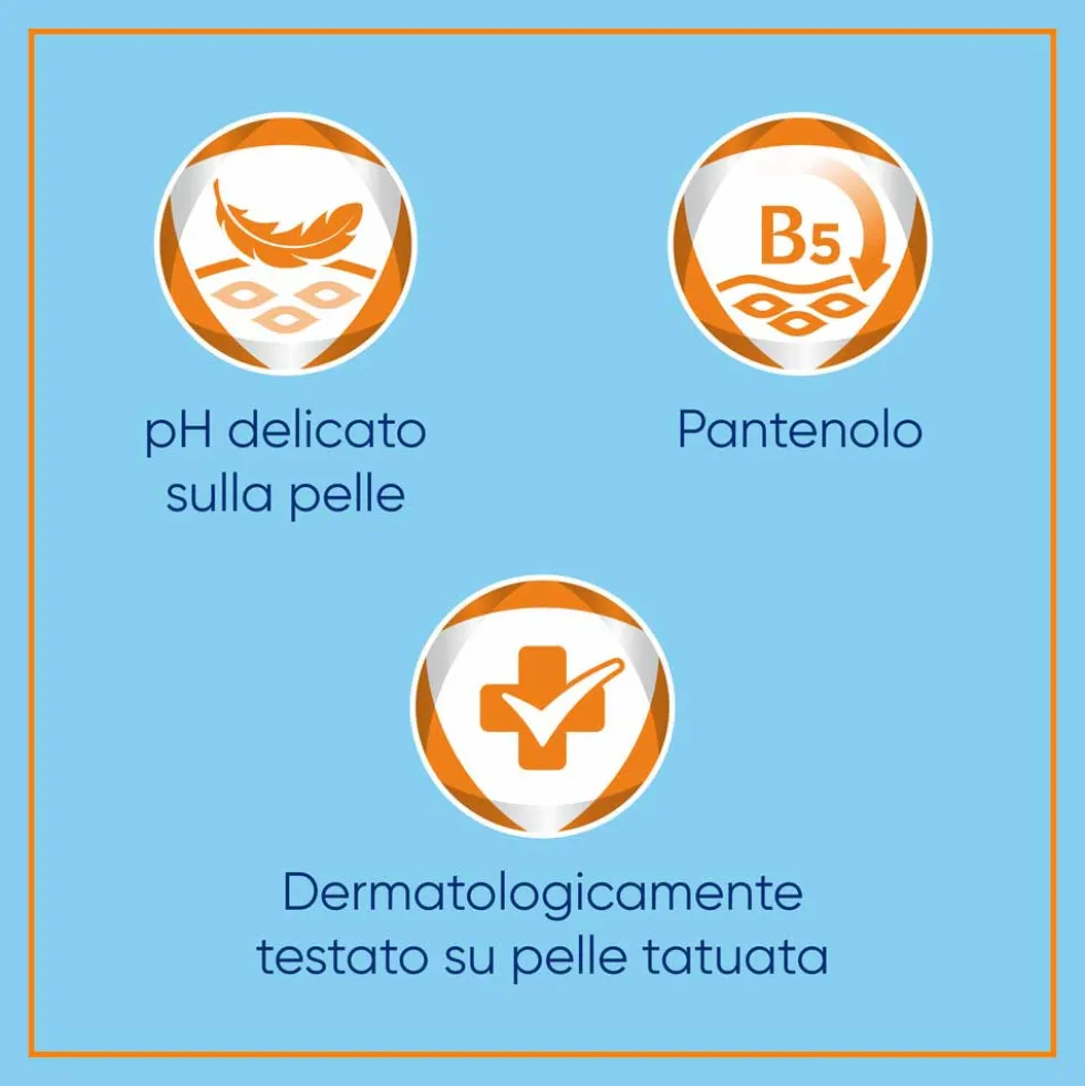 Bepanthenol Tattoo Detergente Delicato per Tatuaggio con Pantenolo, 200ml