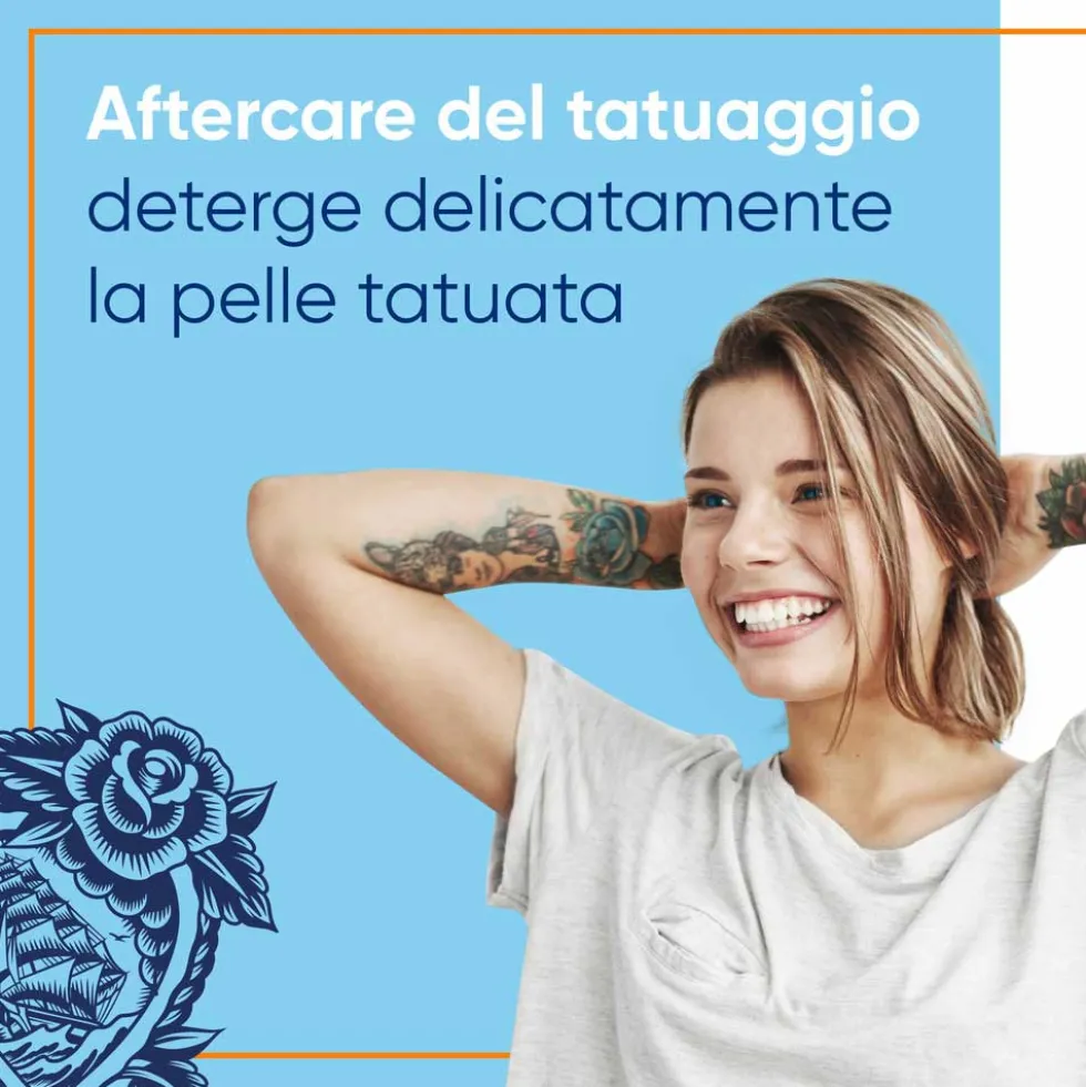 Bepanthenol Tattoo Detergente Delicato per Tatuaggio con Pantenolo, 200ml