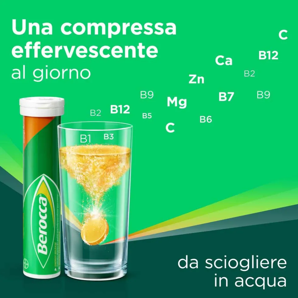 Berocca Plus Integratore Vitamine Minerali Energia e Concentrazione, 15 Cpr Eff