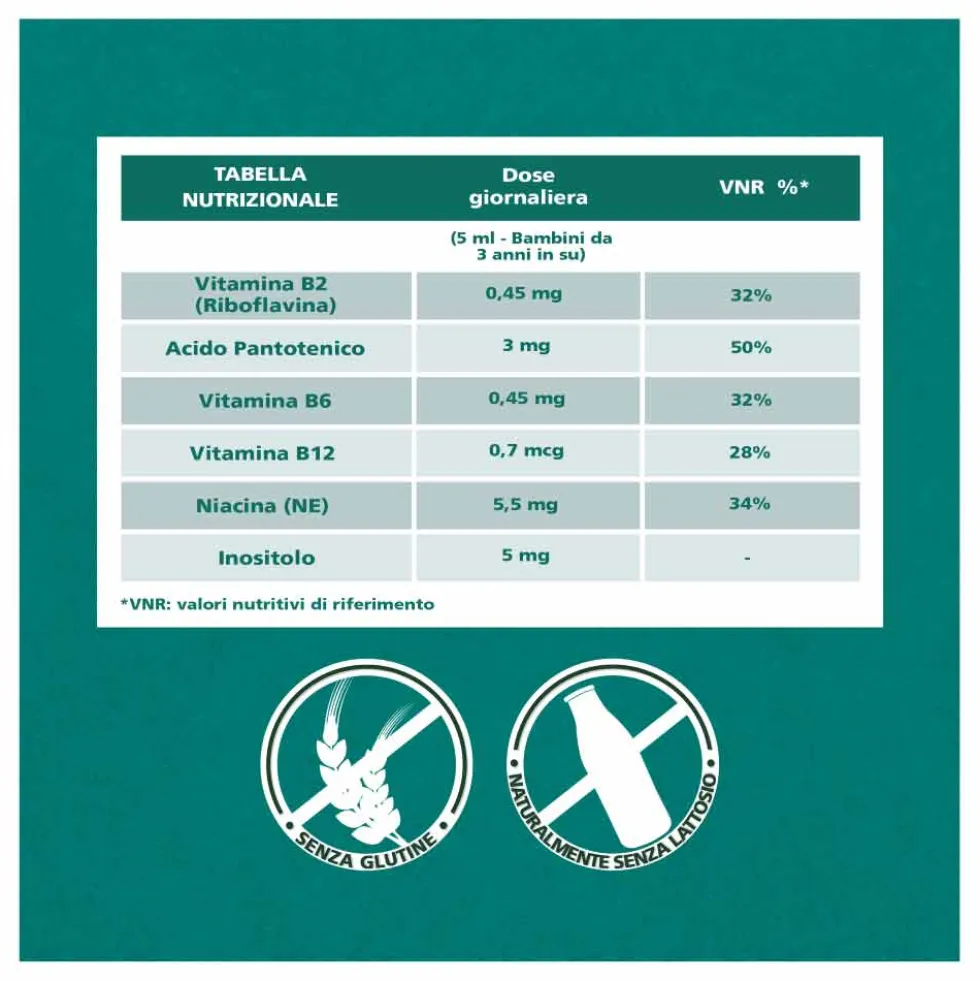 Be-Total Sciroppo - Integratore di vitamine B per l'energia e il sistema immunitario, 200 ml