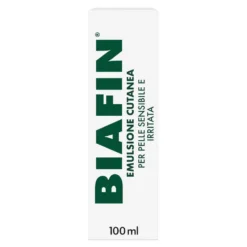 Biafin Emulsione cutanea - Crema lenitiva per le scottature e la pelle irritata, 100 ml