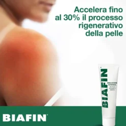 Biafin Emulsione Cutanea Idratante Lenitiva Crema Scottature e Pelle Sensibile e Irritata, 100ml