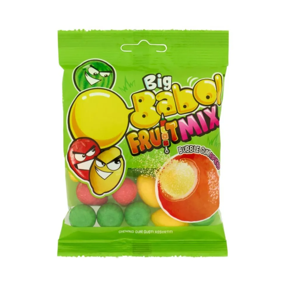 Big Babol Fruit Mix Bubble Gum Gomma Ripiena gusti assortiti, 80g