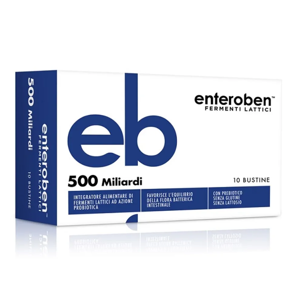 Bioartis Enteroben 500 Miliardi Integratore Alimentare, 10 Stick Pack