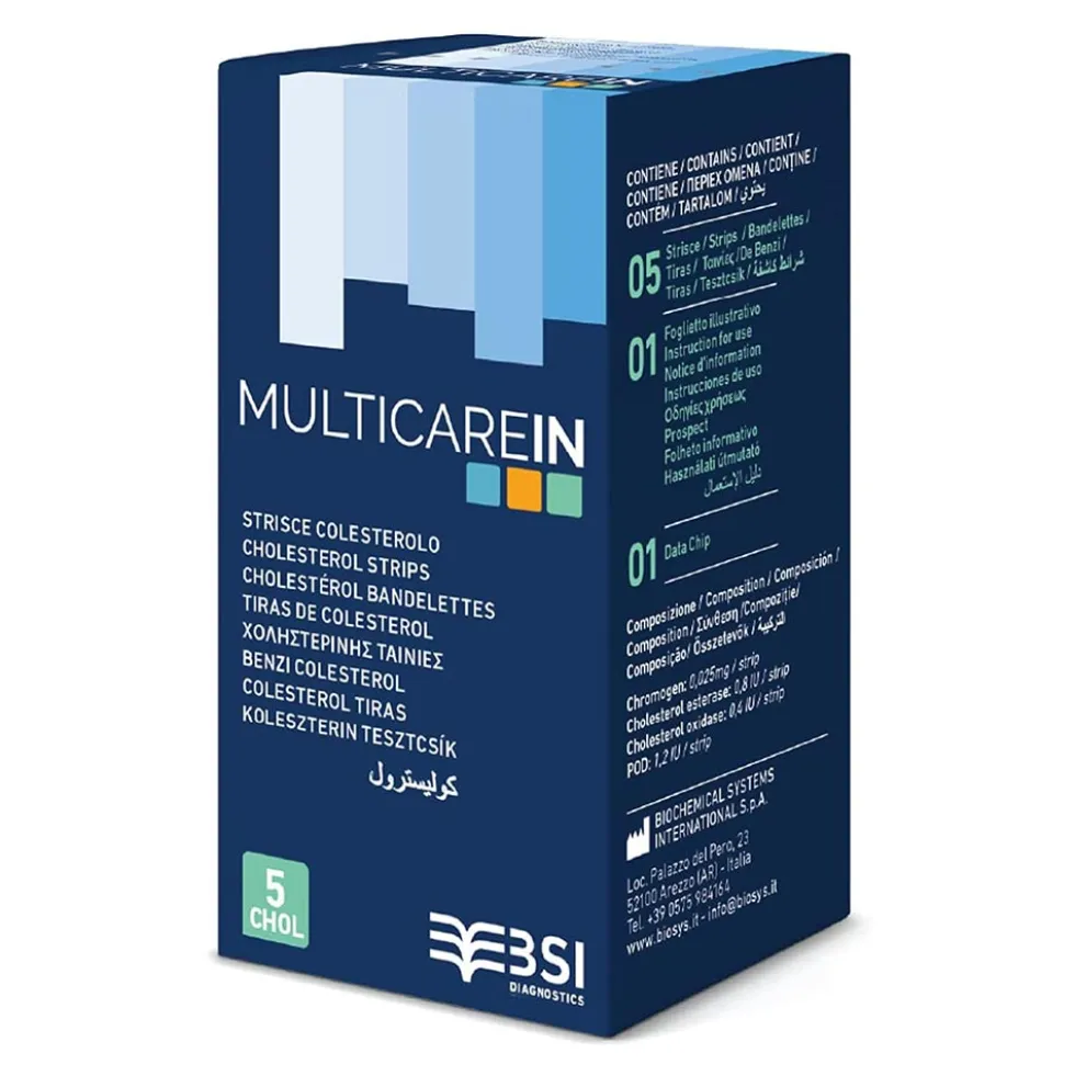 Biochemical Multicare IN Strisce Colesterolo, 5 strisce