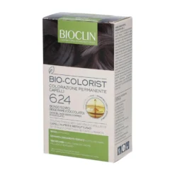 Bioclin Bio-Colorist 6.24 biondo scuro beige rame - Tinta permanente per capelli bianchi, 1 kit