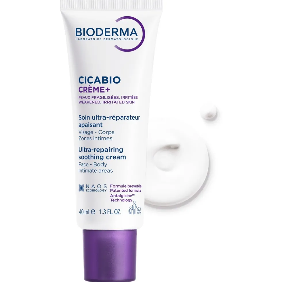 Bioderma Cicabio - Crème+ Crema Lenitiva Riparatrice per Pelle Indebolita e Irritata, 40ml