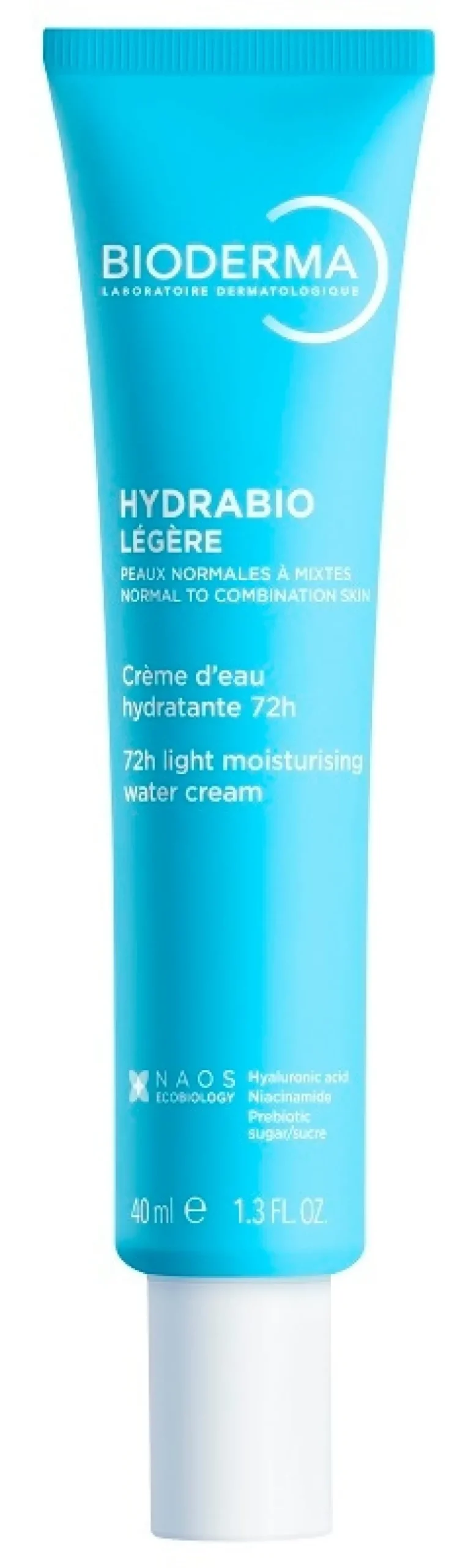 Bioderma Hydrabio Légère - Crema viso leggera per l'idratazione della pelle normale e mista, 40 ml