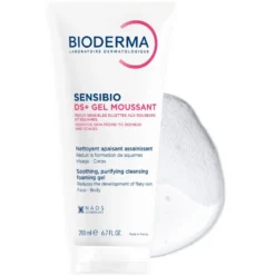 Bioderma Sensibio DS+ - Gel detergente per i rossori e la desquamazione di viso e corpo, 200 ml
