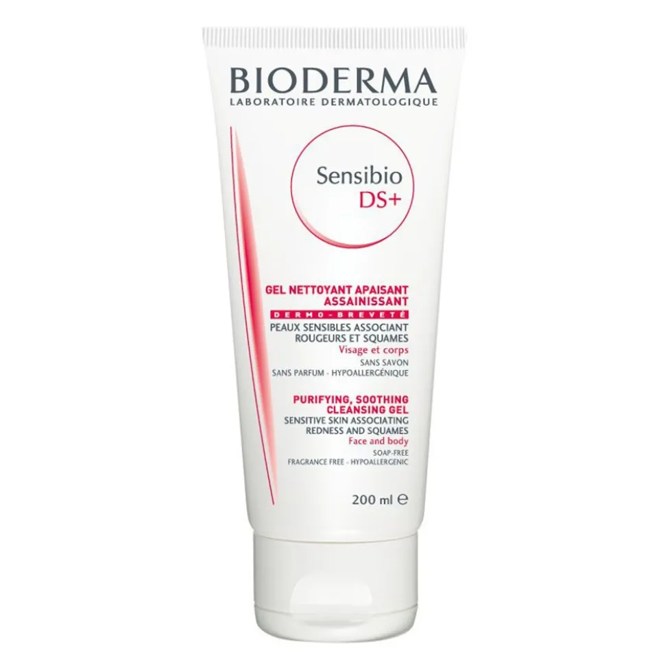 Bioderma Sensibio DS+ - Gel detergente per i rossori e la desquamazione di viso e corpo, 200 ml