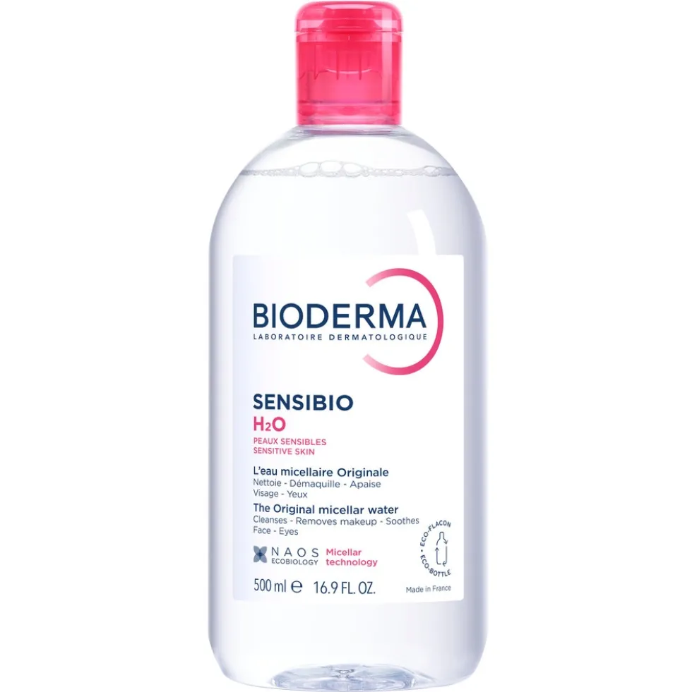 Bioderma Sensibio H2O - Acqua micellare viso per detergere e struccare le pelli sensibili, 500 ml
