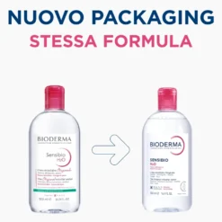 Bioderma Sensibio H2O - Acqua micellare viso per detergere e struccare le pelli sensibili, 500 ml