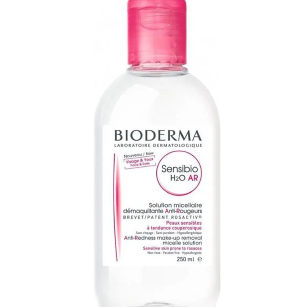 Bioderma Sensibio H2O AR - Acqua micellare detergente e anti-rossore per la pelle sensibile, 250 ml