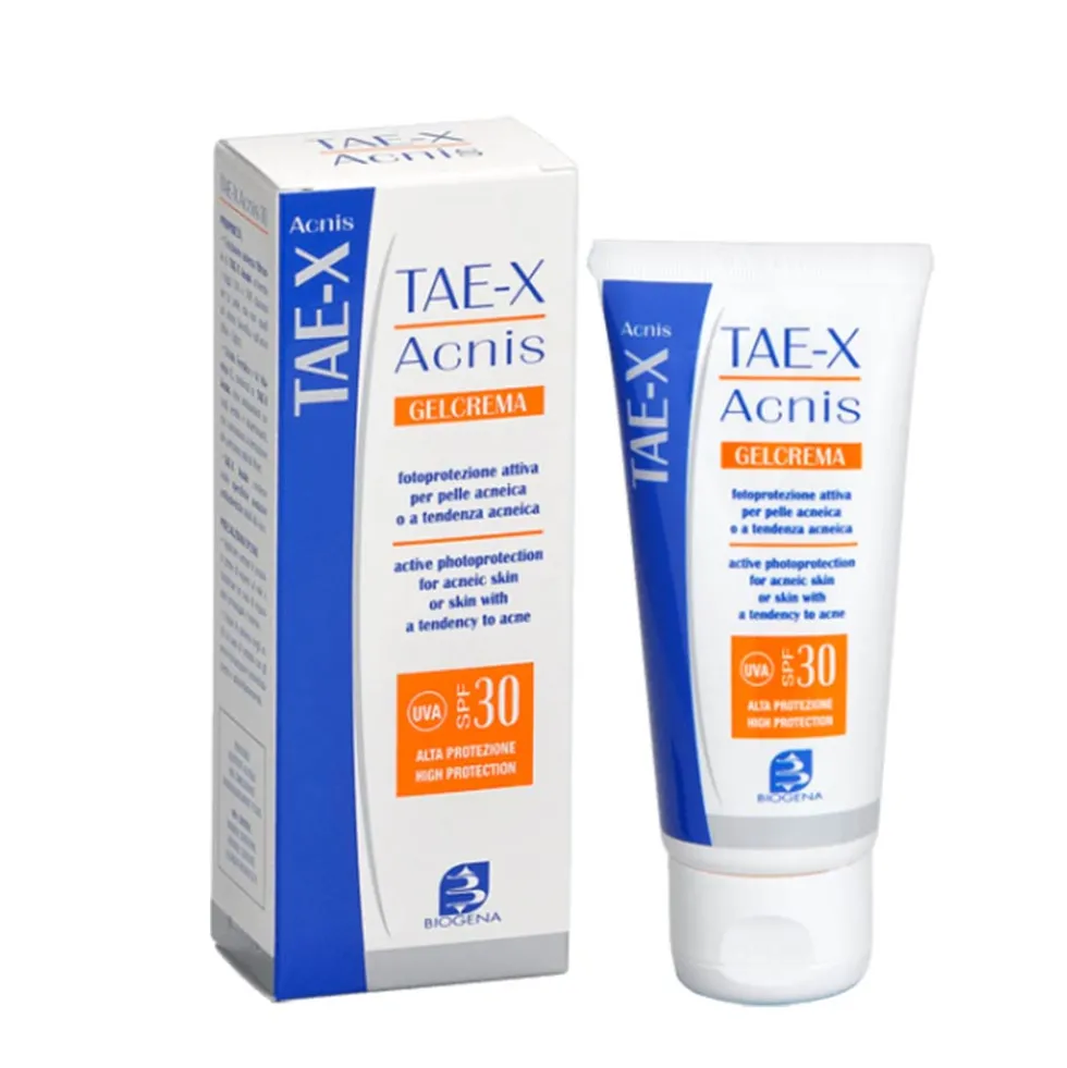 Biogena Tae-X Acnis Gel Crema Fotoprotezione Attiva Pelle Acneica SPF30, 60ml