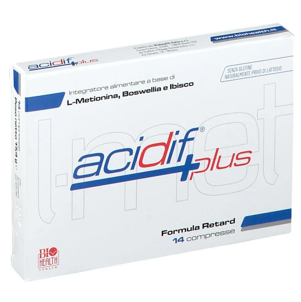 Biohealth AciDif Plus Formula Retard Integratore Alimentare, 14 Compresse