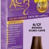Biokeratin ACH8 Color Prodige - Tinta per Capelli Biondo Scuro Caffè 6CF, 1 Kit