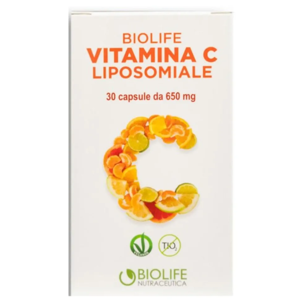 Biolife Vitamina C Lipos - Integratore alimentare per le difese immunitarie, 30 capsule