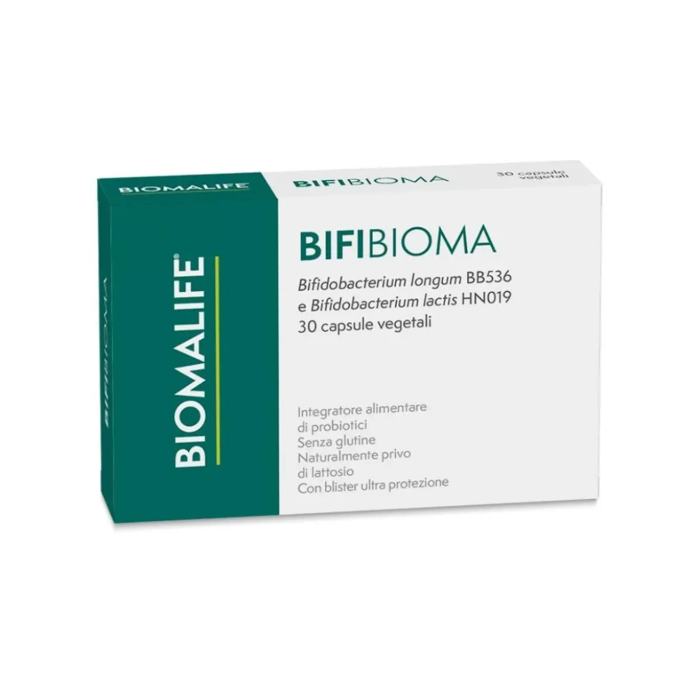 Biomalife Bifibioma Integratore Equilibrio Flora Intestinale, 30 Capsule