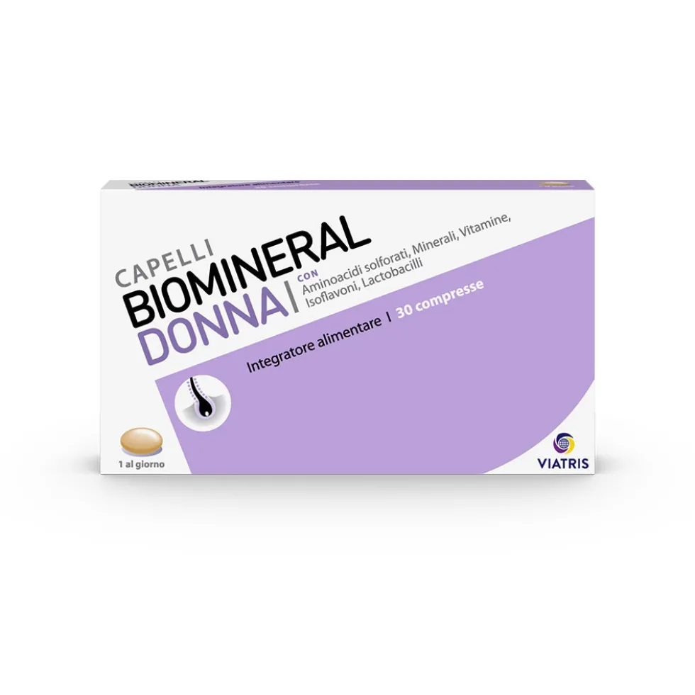 Biomineral Donna Integratore Benessere Capelli Donna e Menopausa, 30 Compresse