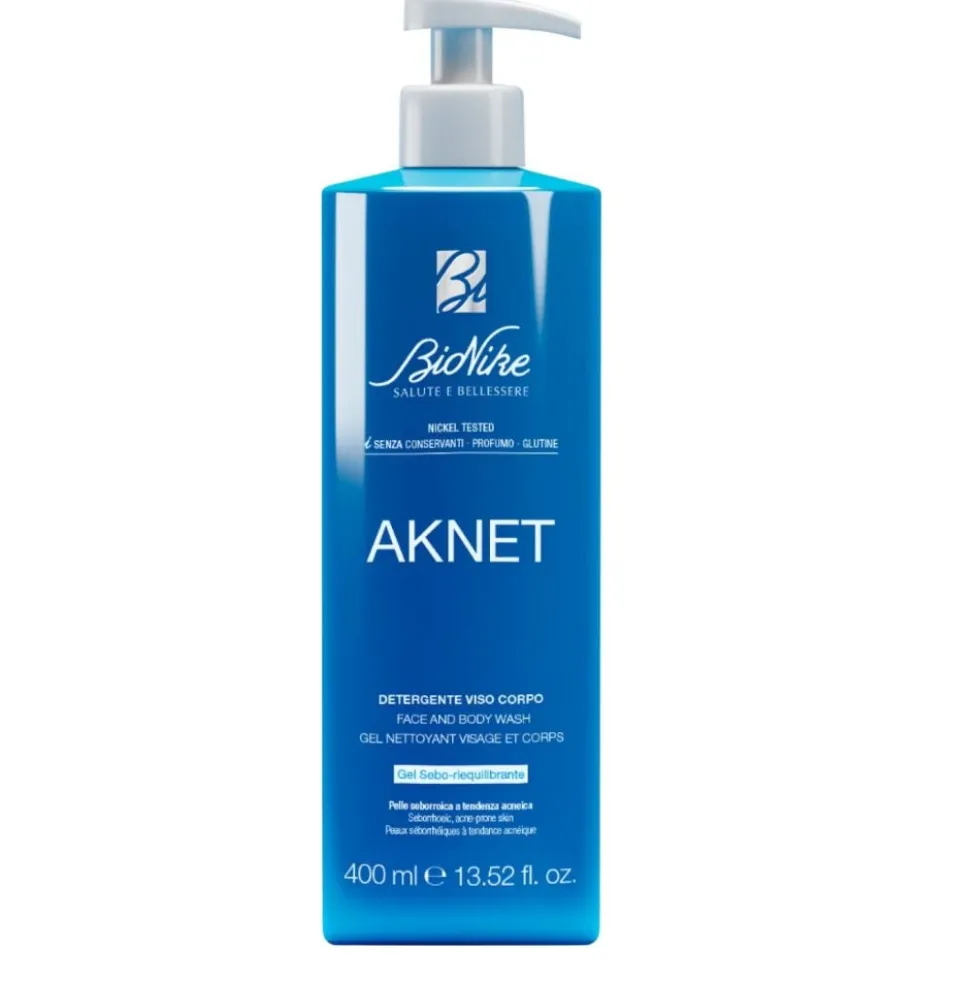 Bionike Aknet - Detergente Viso e Corpo Sebo-riequilibrante, 400ml