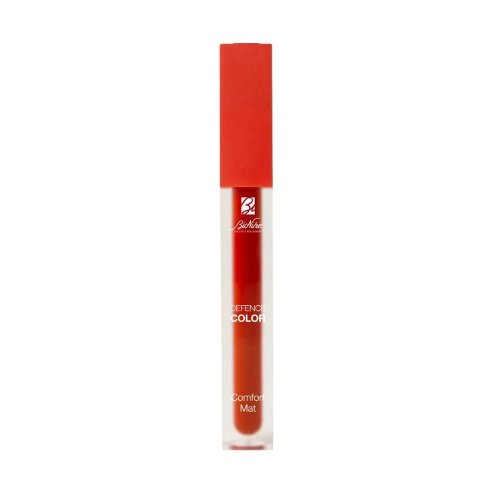 Bionike Defence Color Comfort Mat 706 Geranium - Rossetto liquido opaco a lunga tenuta, 4,5 ml