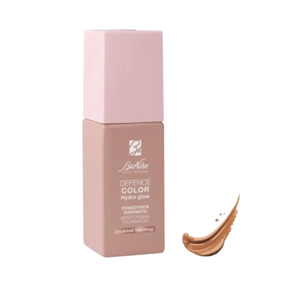 Bionike Defence Color Hydra Glow Fondotinta Idratante per pelle Secca Sensibile Allergica Colore 05 HONEY, 30ml