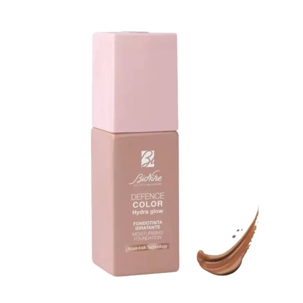 Bionike Defence Color Hydra Glow Fondotinta Idratante per pelle Secca Sensibile Allergica Colore 06 CINNAMON, 30ml