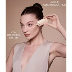 Bionike Defence Color Mat Velvet Fondotinta Opacizzante per Pelle Grassa Mista Sensibile Allergica Colore 05 Honey, 30ml