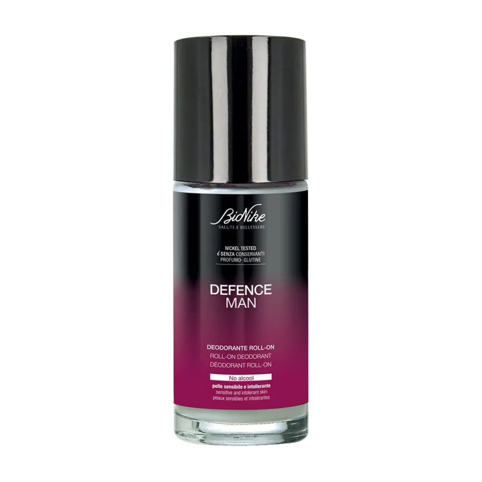 BioNike Defence Man - Deodorante roll-on contro i cattivi odori per la pelle sensibile, 50 ml
