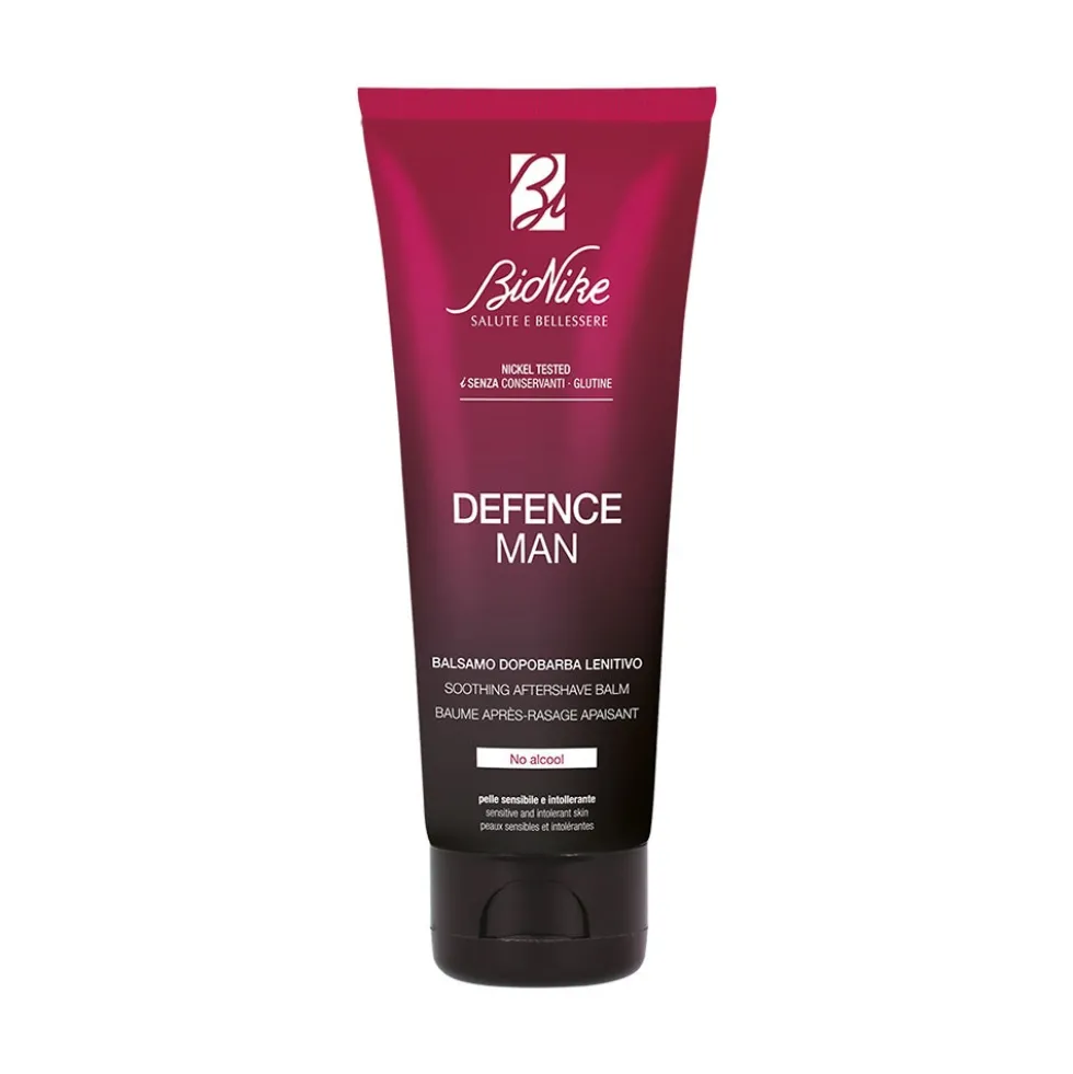 BioNike Defence Man Safe Balm - Balsamo dopobarba lenitivo per la pelle sensibile, 75 ml