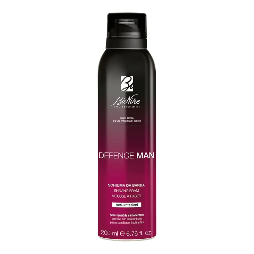 BioNike Defence Man - Safe Shave Schiuma Da Barba Anti-Irritazioni, 200ml