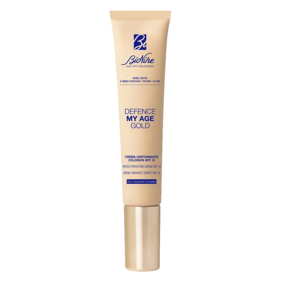 Bionike Defence My Age Gold - Crema Uniformante Colorata SPF15, 40ml