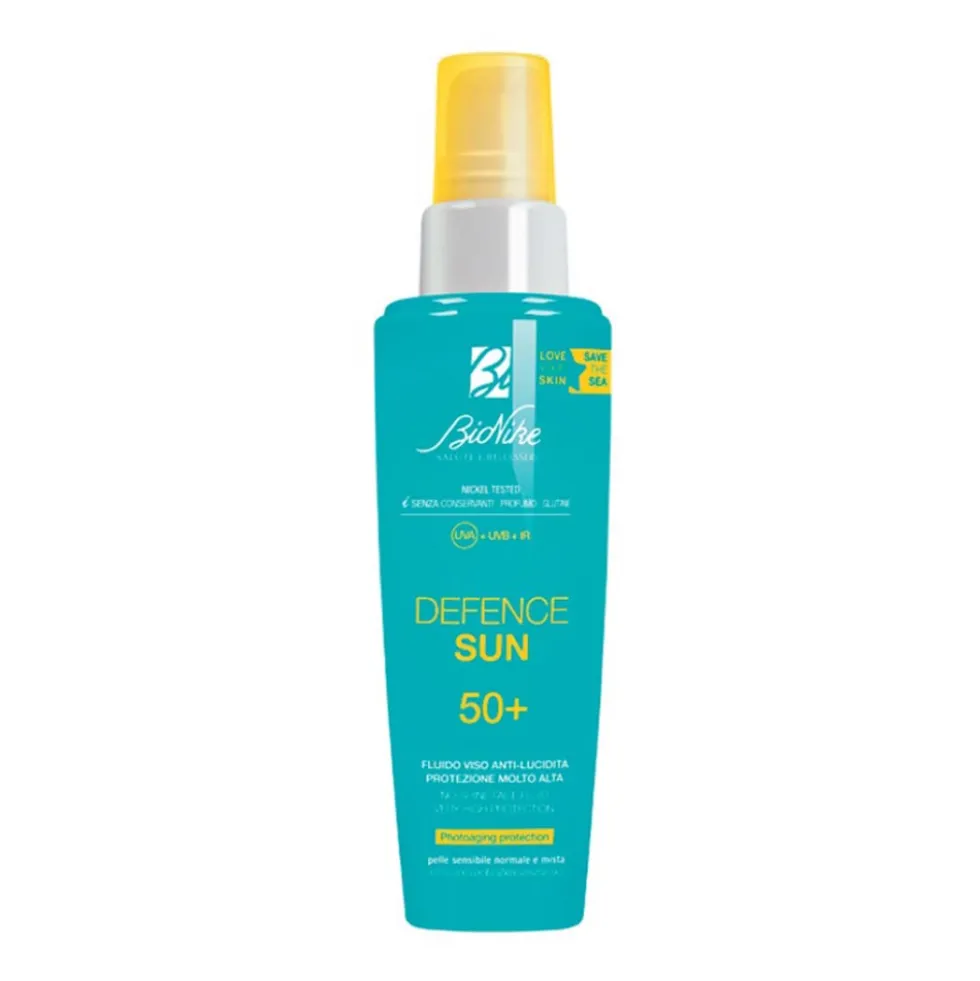 BioNike Defence Sun - Fluido Viso SPF50+ Anti-lucidità, 50ml