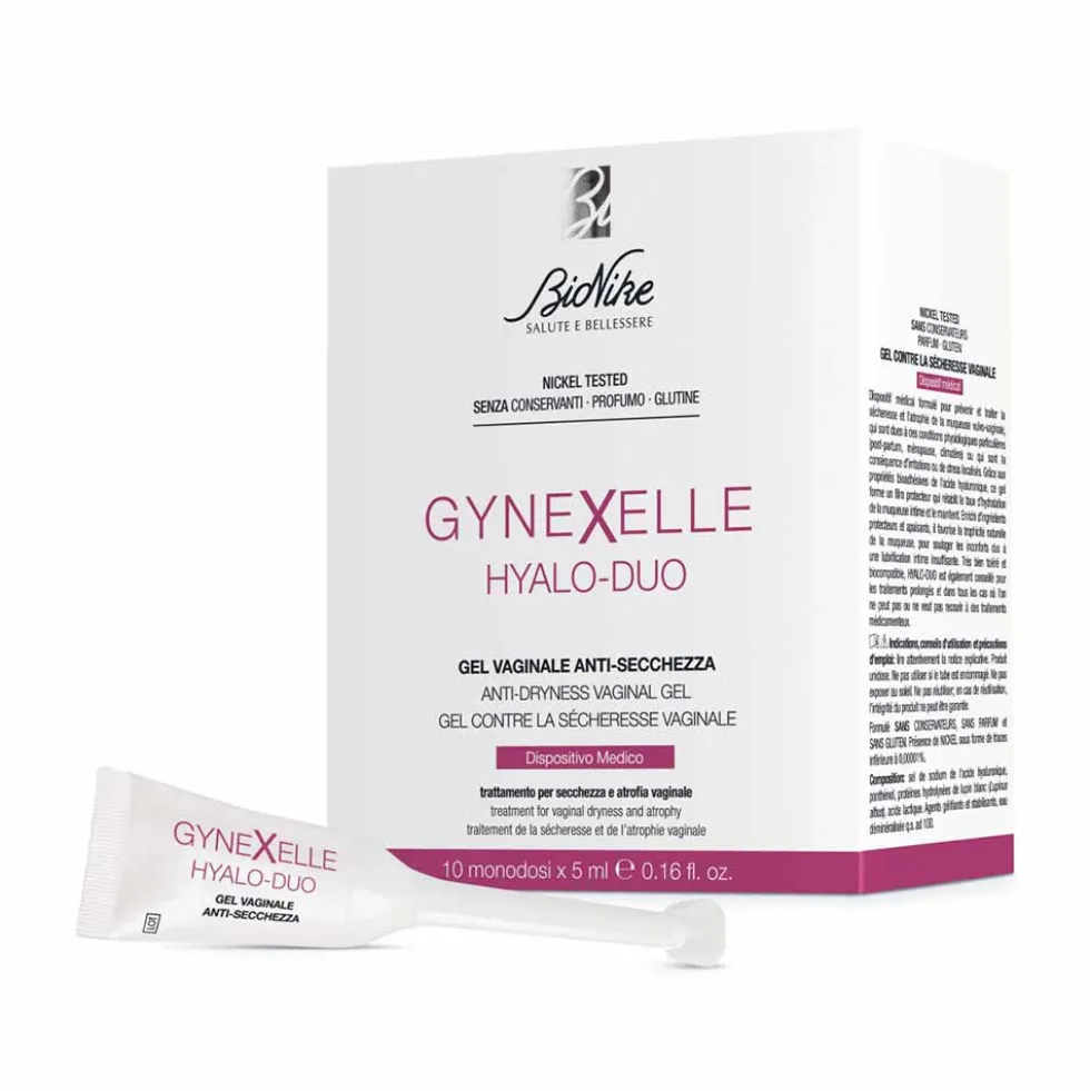 BioNike Gynexelle - Hyalo-Duo Gel Vaginale Anti-Secchezza, 10 monodosi x 5ml