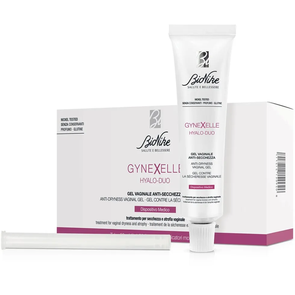 BioNike Gynexelle - Hyalo-Duo Gel Vaginale Anti-Secchezza, 50ml + 10 Applicatori