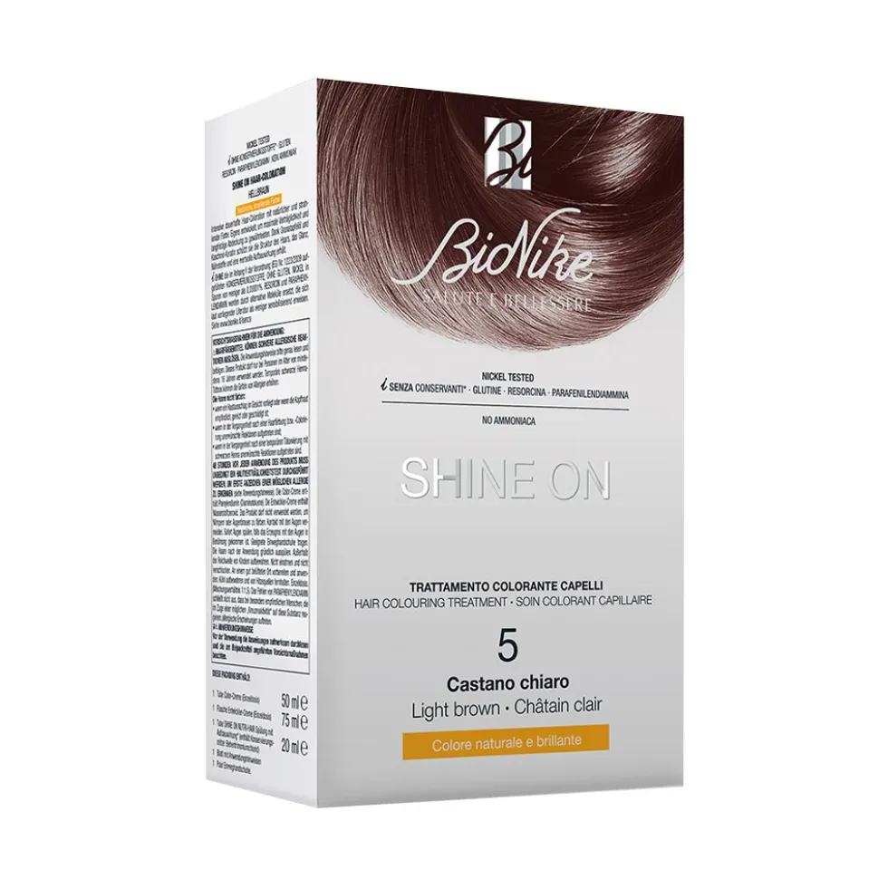 BioNike Shine On - Trattamento Colorante Capelli 5 Castano Chiaro