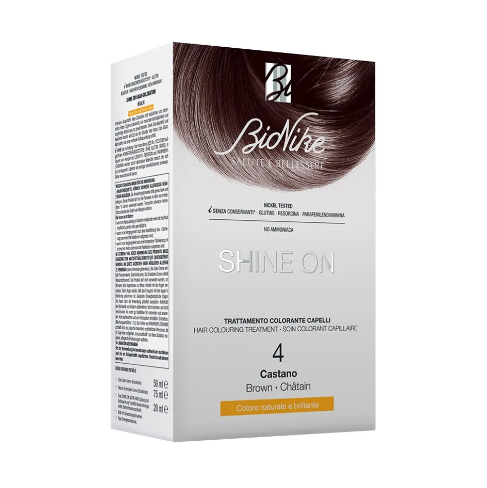 BioNike Shine On - Trattamento Colorante Capelli 4 Castano