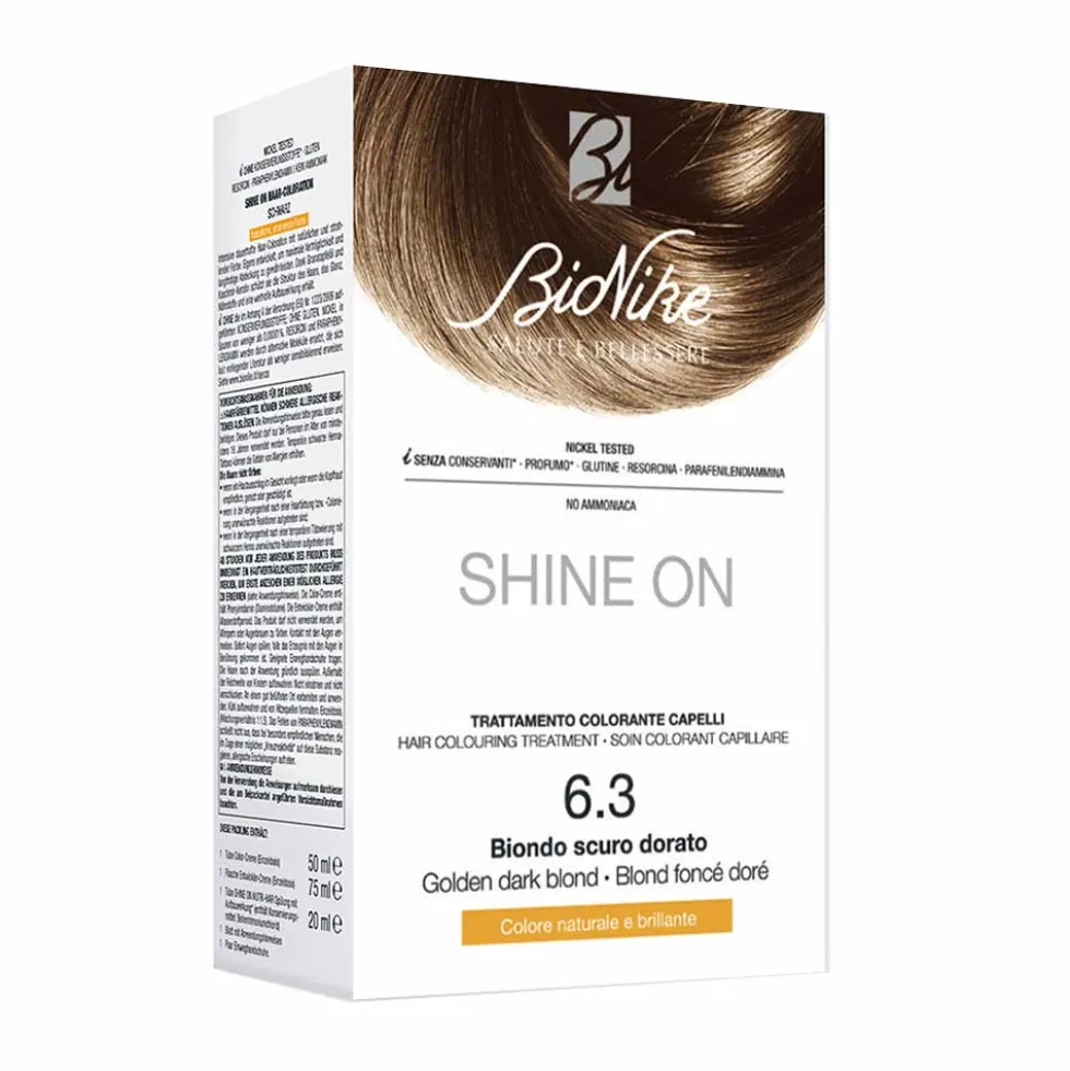 Bionike Shine On - Trattamento Colorante Capelli Biondo Scuro Dorato 6.3