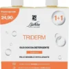 BioNike Triderm Olio Doccia Detergente emolliente per la pelle secca, 2 x 750 ml
