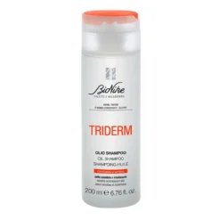 BioNike Triderm - Olio shampoo lenitivo per pelli sensibili e intolleranti, 200 ml