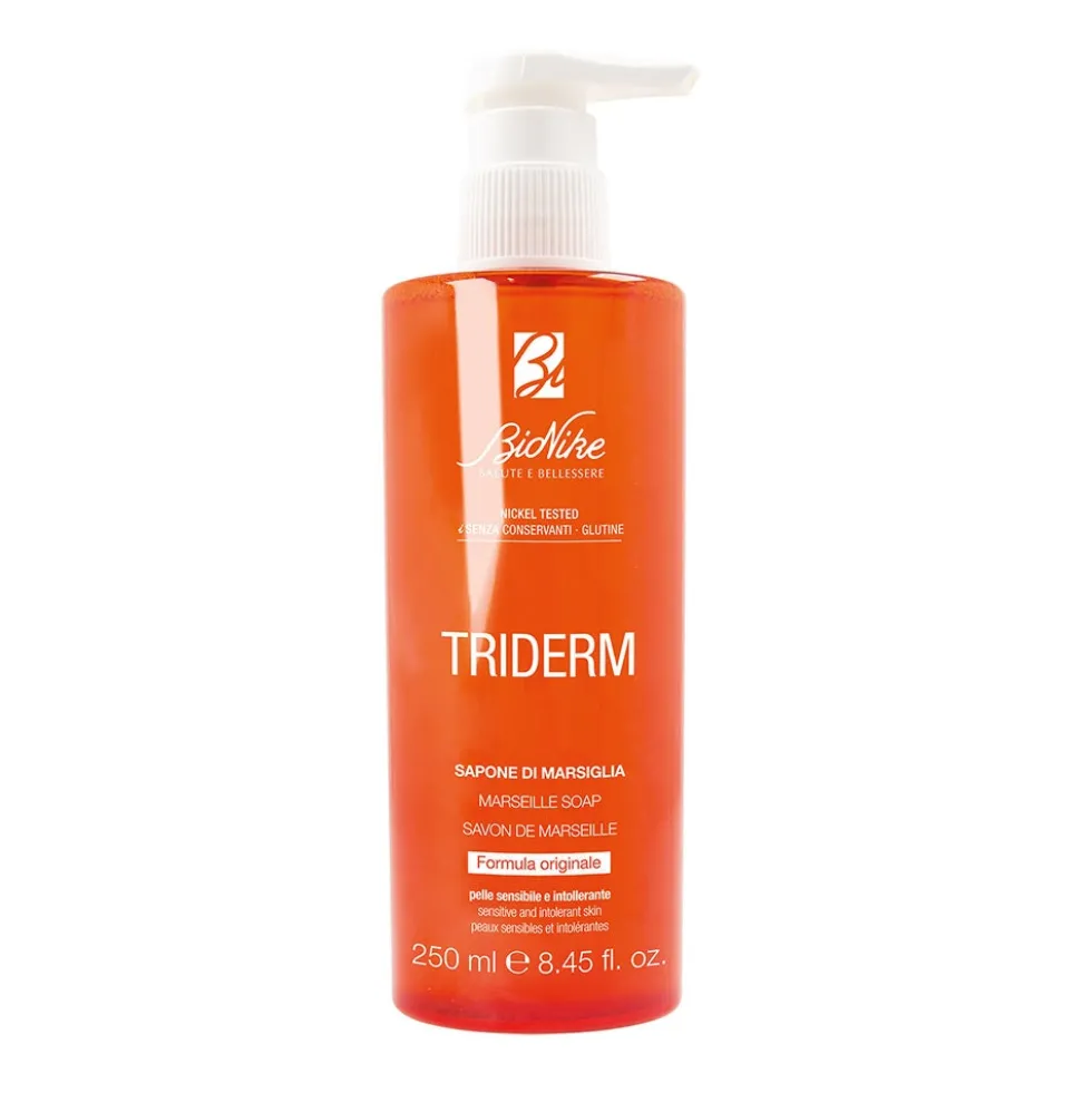 Bionike Triderm Sapone Marsiglia - Detergente liquido per le pelli sensibili e intolleranti, 250 ml