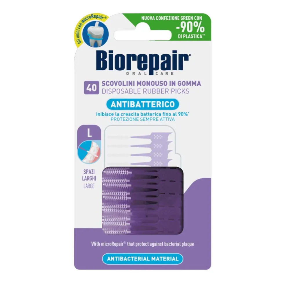 Biorepair Soft Pick Large Scovolino Interdentale Spazi Larghi, 40 scovolini