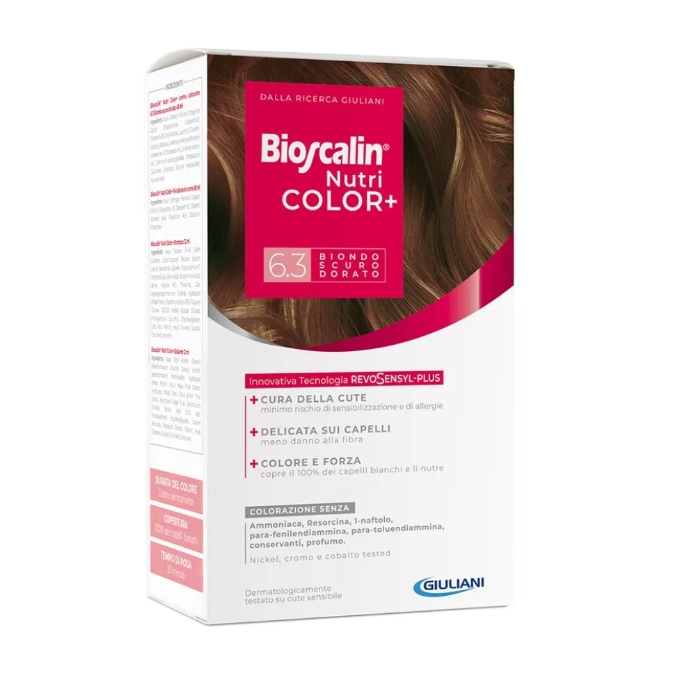Bioscalin Nutri Color+ - Colorazione Permanente 6.3 Biondo Scuro Dorato